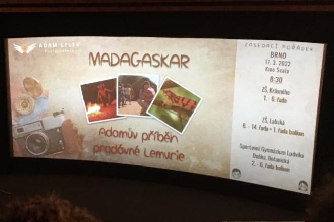 Návštěva kina na výukovém programu Madagaskar Výukový program Madagaskar